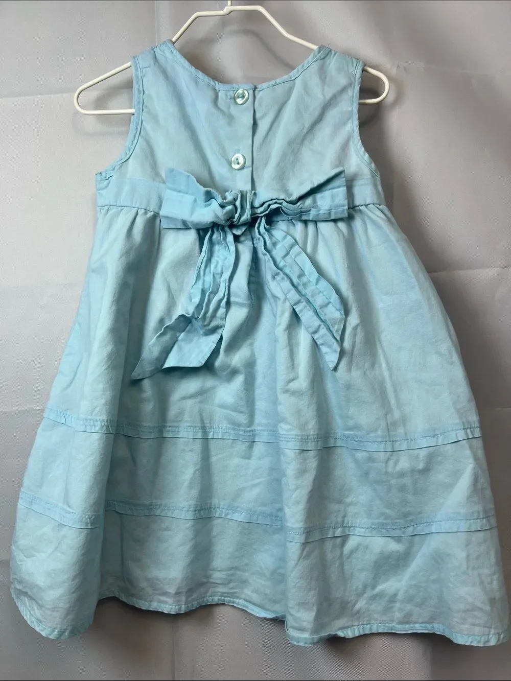 Baby Togs blue smocked embroidered cotton dress size 2T